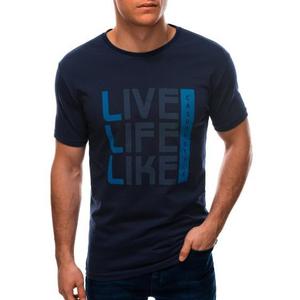 Pánské tričko s potiskem S1569 tmavě modrá obraz