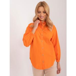 Dámská košile oversize s límečkem oranžová obraz