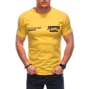 Pánské tričko s potiskem S1715 žlutá obraz