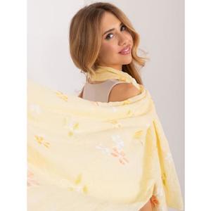 Dámský šátek s výšivkou světle žlutý obraz