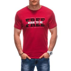 Pánské tričko s potiskem S1924 červené obraz