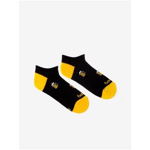 Žluto-černé vzorované ponožky Fusakle Pivní Salon obraz