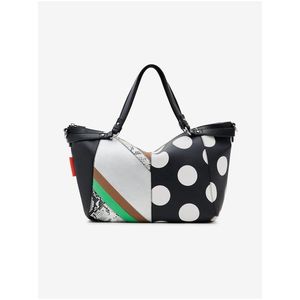 Bílo-černá dámská vzorovaná kabelka Desigual Tango Libia obraz