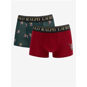 Sada dvou pánských boxerek v červené a zelené barvě Ralph Lauren obraz
