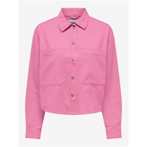 Růžová dámská džínová bunda ONLY Drew obraz