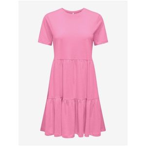 Růžové dámské basic šaty ONLY May obraz