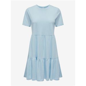 Světle modré dámské basic šaty ONLY May - Dámské obraz