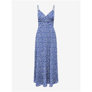 Modré dámské květované midi šaty ONLY Nova obraz