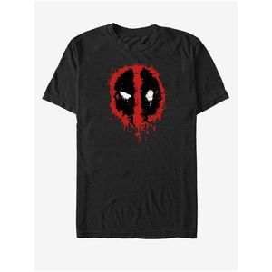 Černé unisex tričko Marvel Deadpool Splatter Icon obraz