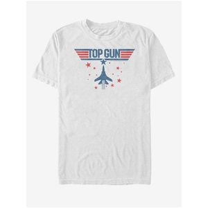 Bílé unisex tričko Paramount Top Gun obraz