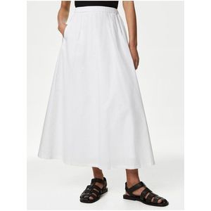 Bílá dámská plisovaná midi sukně Marks & Spencer obraz
