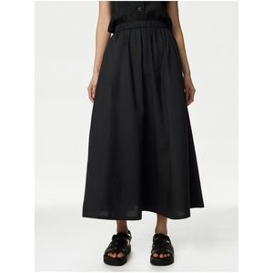 Černá dámská plisovaná midi sukně Marks & Spencer obraz