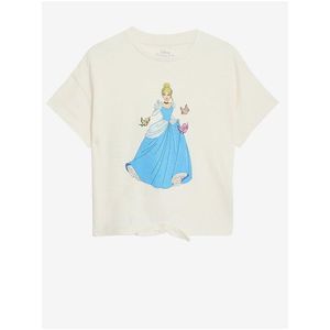 Krémové holčičí tričko s motivem Marks & Spencer Disney Princess™ obraz