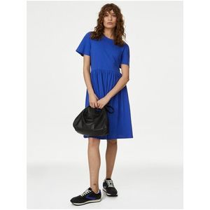 Modré dámské žerzejové šaty Marks & Spencer obraz