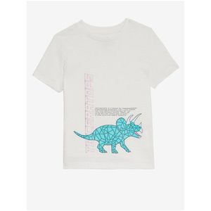 Bílé klučičí tričko s motivem dinosaura Marks & Spencer obraz