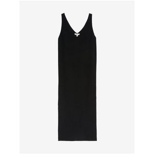 Černé dámské pletené midi šaty Marks & Spencer obraz