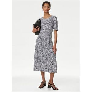 Černé dámské žerzejové midi šaty Marks & Spencer obraz
