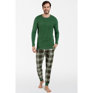 Pánské pyžamo Italian Fashion Seward bis - dlouhé Zelená XL obraz
