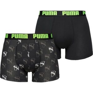 Puma MEN CAT LOGO PRINT BOXER 2P Pánské boxerky, černá, velikost obraz