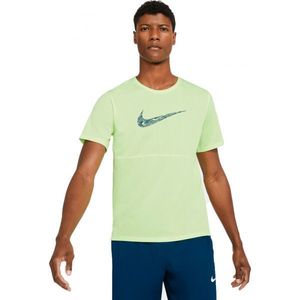 Nike BREATHE RUN Pánské běžecké tričko, světle zelená, velikost obraz