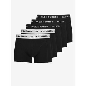 Jack & Jones Solid Boxerky 5 ks Černá obraz