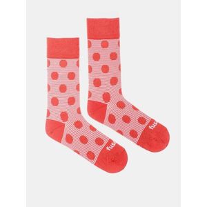 Růžové puntíkované ponožky Fusakle Chamaleon obraz