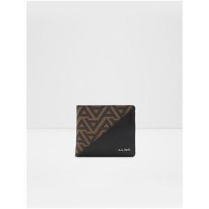 Hnědo-černá pánská vzorovaná peněženka ALDO Glerrade obraz
