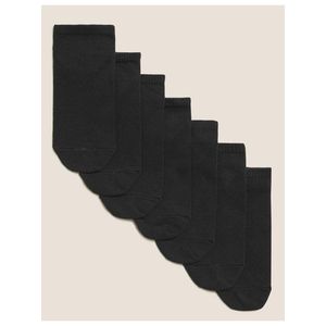Sada sedmi párů dětských nízkých ponožek v černé barvě Marks & Spencer obraz