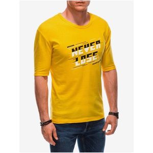 Žluté pánské tričko s potiskem Edoti obraz