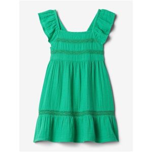 Zelené holčičí mušelínové šaty GAP obraz
