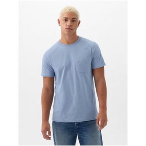Modré pánské tričko s kapsičkou GAP obraz