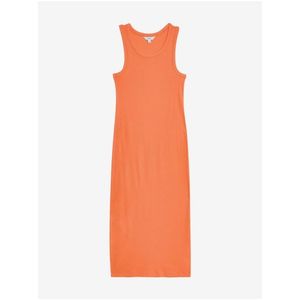 Oranžové dámské žebrované midi šaty Marks & Spencer obraz