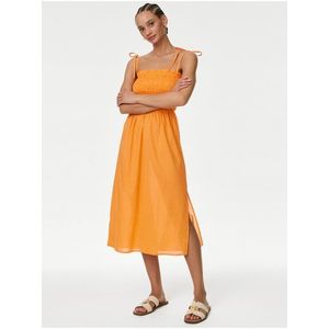 Oranžové dámské letní šaty Marks & Spencer obraz