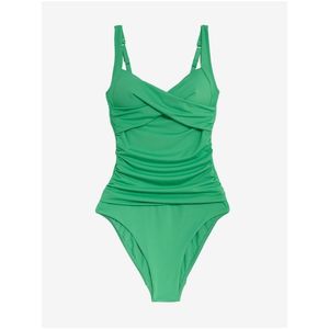 Zelené dámské formující jednodílné plavky Marks & Spencer obraz