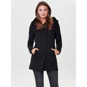 Černý dámský lehký kabát s kapucí ONLY Sedona obraz