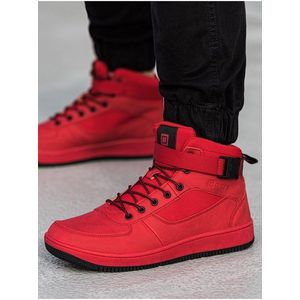 Červené pánské sneakers boty Ombre Clothing T317 obraz