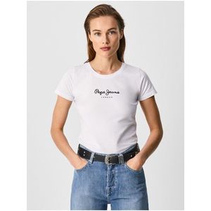 Bílé dámské tričko Pepe Jeans New Virginia obraz