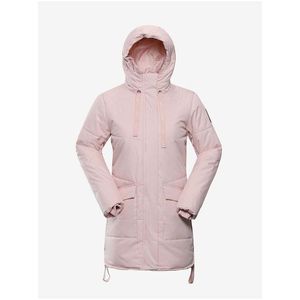 Světle růžový dámský zimní nepromokavý kabát NAX Velona obraz