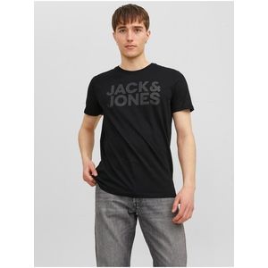 Černé pánské tričko Jack & Jones Corp obraz