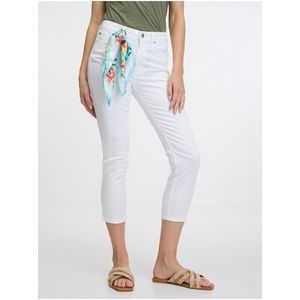 Bílé dámské skinny fit džíny s šátkem Guess 1981 Capri obraz