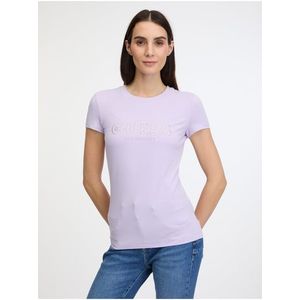 Světle fialové dámské tričko Guess Sangallo obraz