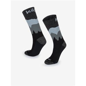 Černé unisex ponožky z merino vlny Kilpi NORS-U obraz