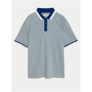 Světle modré pánské polo tričko Marks & Spencer obraz