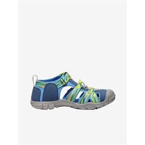 Modré dětské outdoorové sandály s koženými detaily Keen Seacamp II CNX obraz