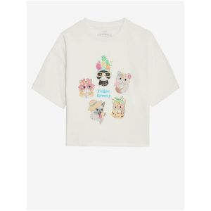 Krémové holčičí tričko s potiskem Marks & Spencer obraz