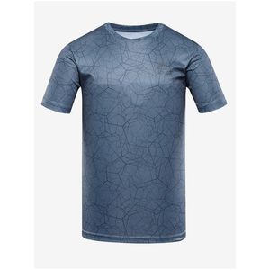 Modré pánské vzorované sportovní tričko ALPINE PRO Quatr obraz