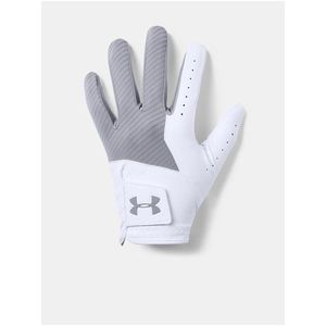 Bílo-šedé pánské sportovní rukavice Under Armour UA Medal Golf obraz