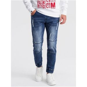 Modré pánské džíny Ombre Clothing obraz