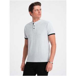 Světle šedé pánské polo tričko Ombre Clothing obraz