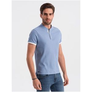 Světlě modré pánské polo tričko Ombre Clothing obraz